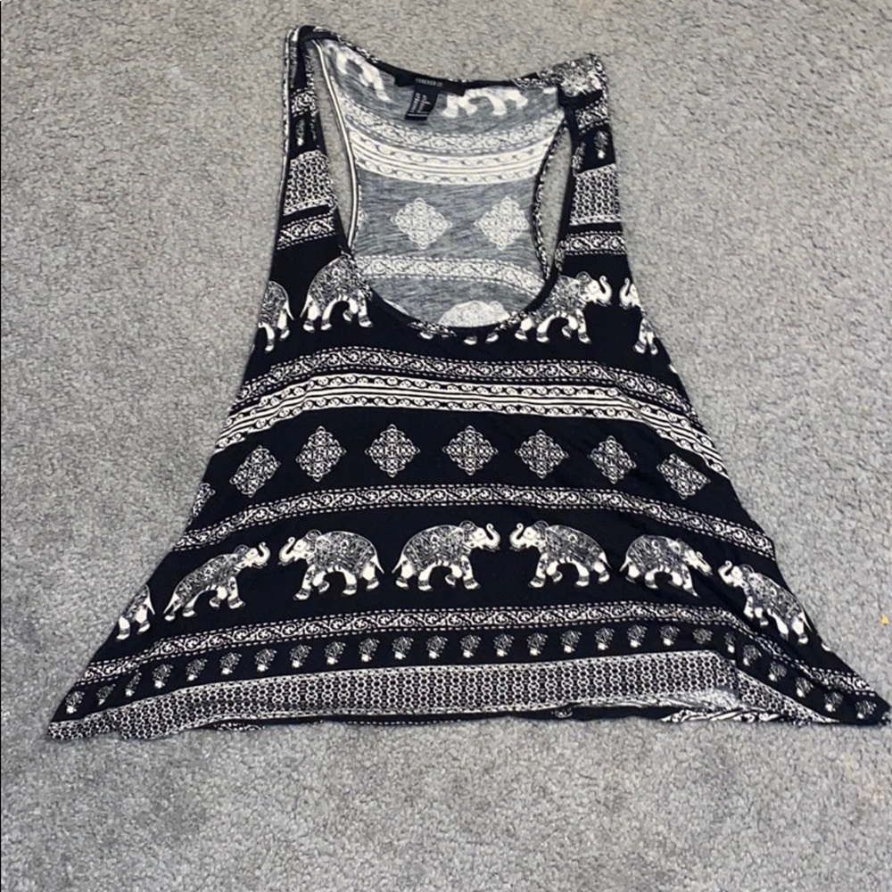 Elephant print tank top